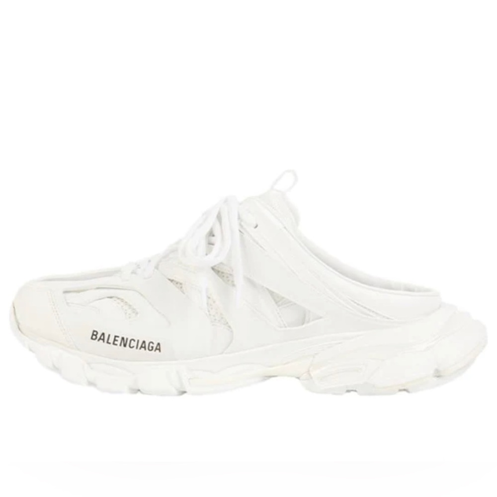 Balenciaga White Track Mules